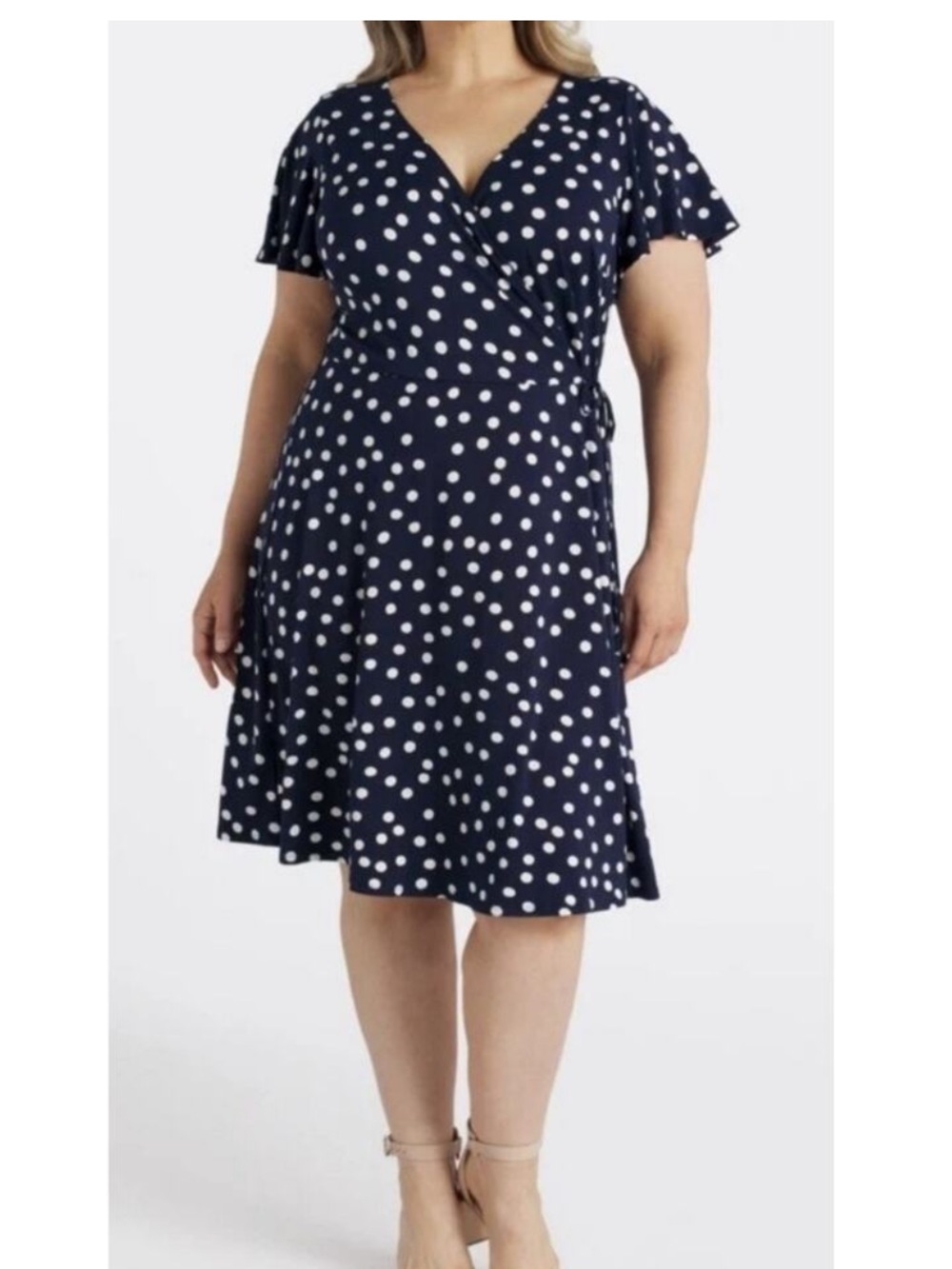 Fortune + Ivy Roanne Faux Wrap Knit Dress